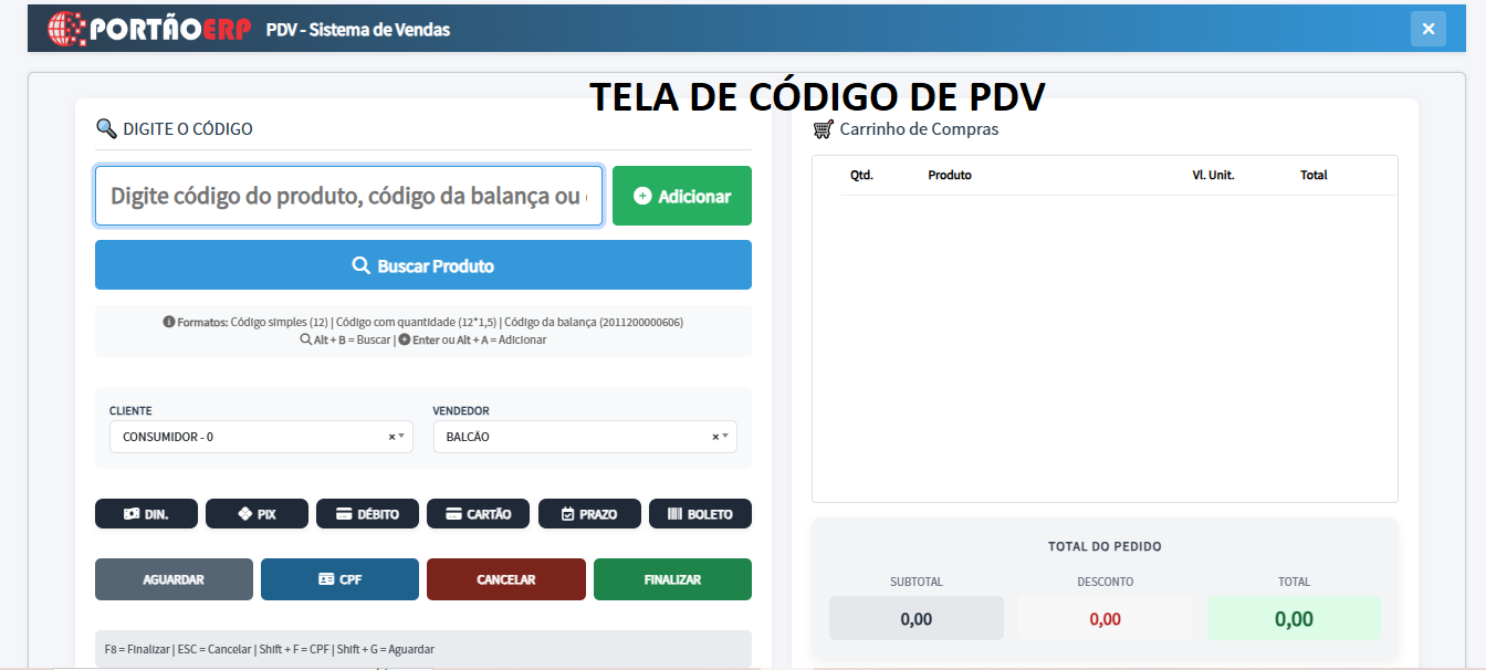 Busca no PDV